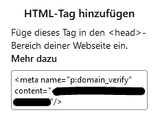 Screenshot HTML Tag einfügen
